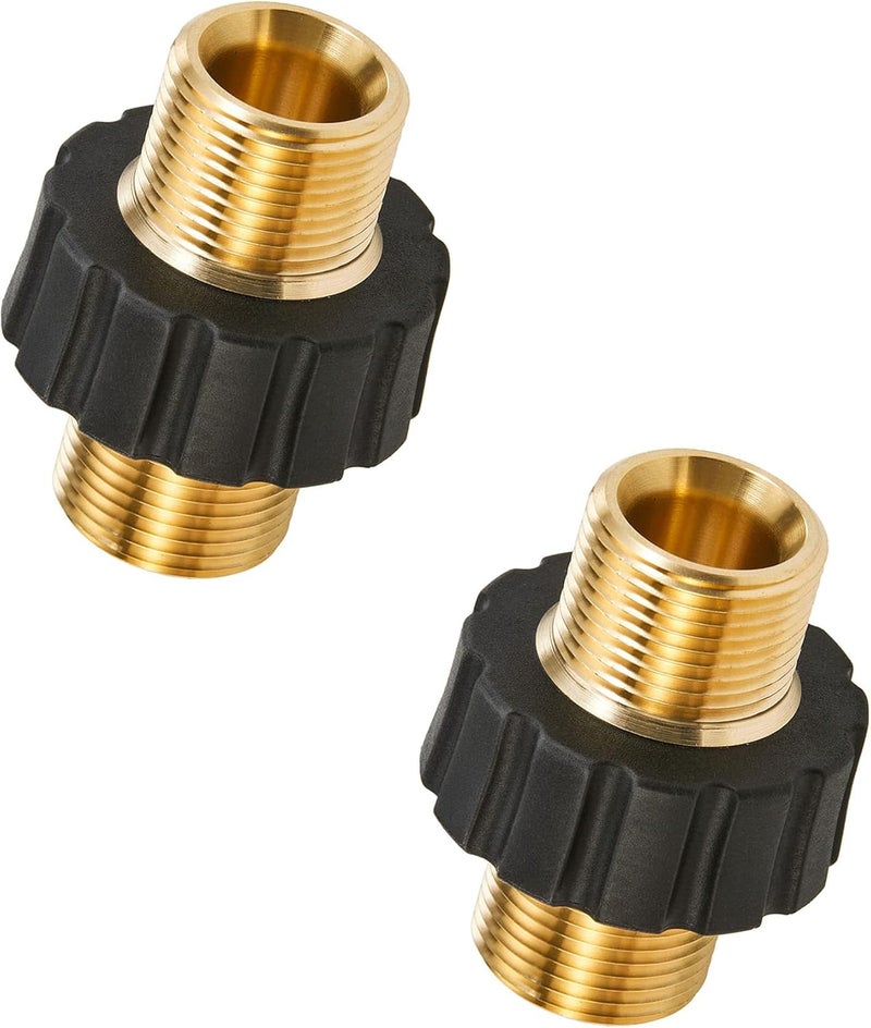 FIXFANS Pressure Washer Adapter Set, M22-14mm Male Fitting to M22-14mm Male Swivel, 5000PSI Pressure Washer Hose Thread Kit - Image 1